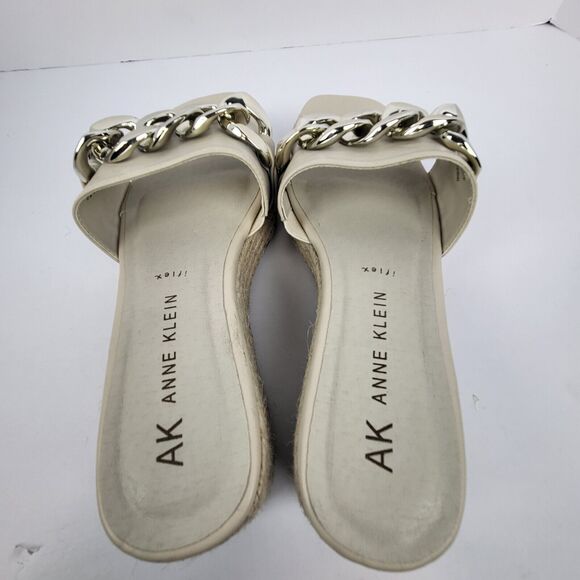 Anne Klein Nomad Chunky Chain Beige Platform Espadrille Size 8 M - Picture 12 of 15